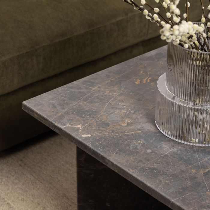 Vega Rectangular Coffee Table with Marble Top 140cm