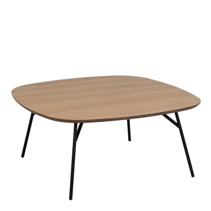 Caracas Square Coffee Table in Brown and Matt Black