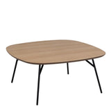 Caracas Square Coffee Table in Brown and Matt Black