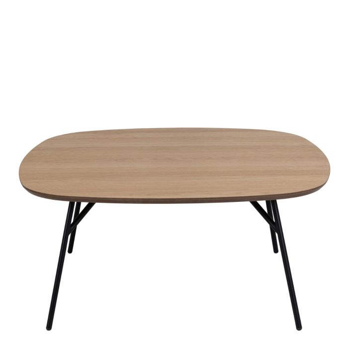 Caracas Square Coffee Table in Brown and Matt Black
