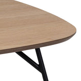 Caracas Square Coffee Table in Brown and Matt Black
