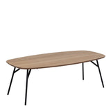 Caracas Rectangular Coffee Table in Brown and Matt Black