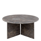 Vega Round Coffee Table with Marble Top 90cm