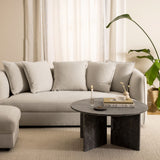 Vega Round Coffee Table with Marble Top 90cm