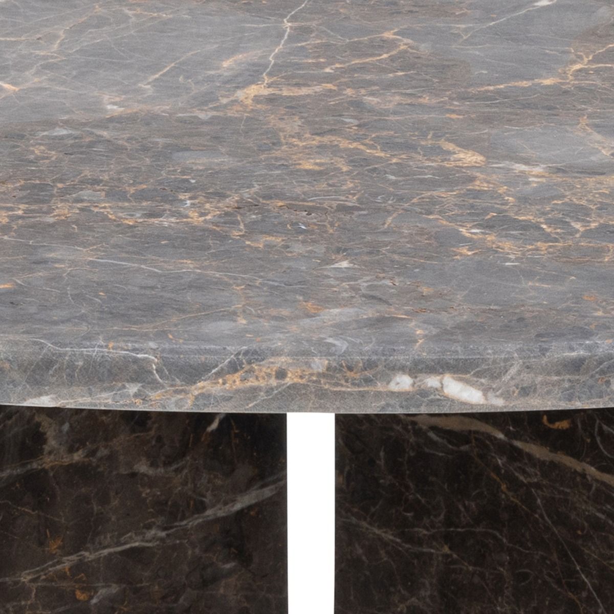 Vega Round Coffee Table with Marble Top 90cm