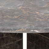 Vega Round Coffee Table with Marble Top 90cm