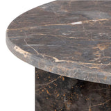 Vega Round Coffee Table with Marble Top 90cm