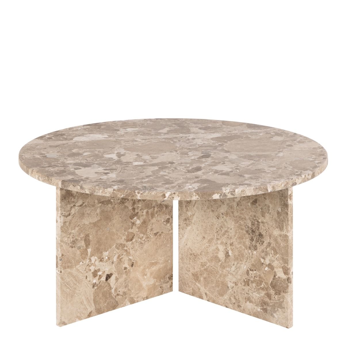 Vega Round Coffee Table with Marble Top 90cm