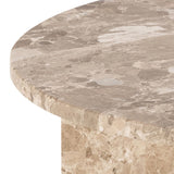 Vega Round Coffee Table with Marble Top 90cm