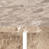 Vega Round Coffee Table with Marble Top 90cm