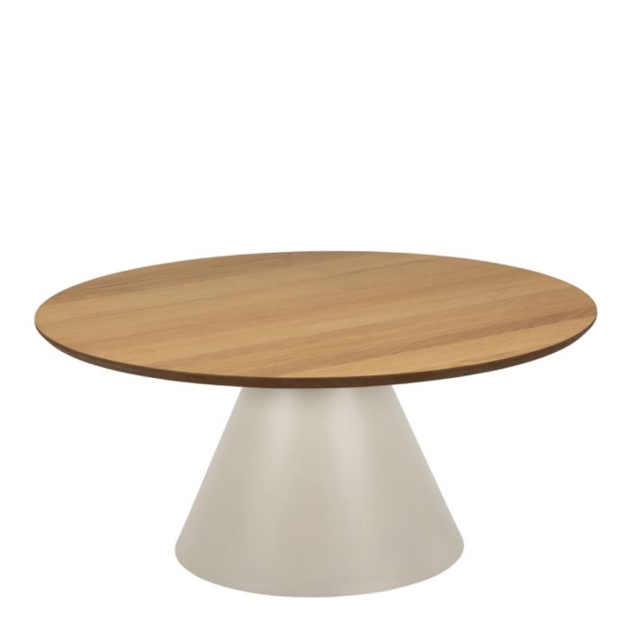 Soli Round Coffee Table in Brown/Grey 85x40cm