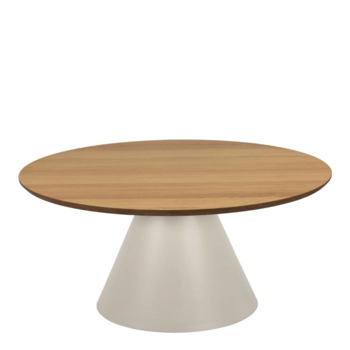 Soli Round Coffee Table in Brown/Grey 85x40cm