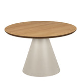 Soli Low Round Coffee Table in Brown/Grey 65x43cm