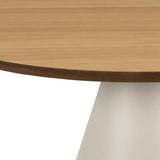 Soli Low Round Coffee Table in Brown/Grey 65x43cm