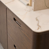 Southampton Sideboard With 2 Doors 2 Drawers and 2 Shelves in Cream Ceramic