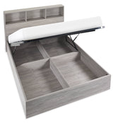 Bali Ottoman Storage Bed - Grey Oak