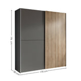 Berno Sliding 2 Door Wardrobe