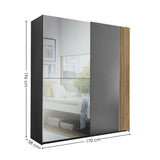 Berno Sliding 2 Door Wardrobe With Mirror