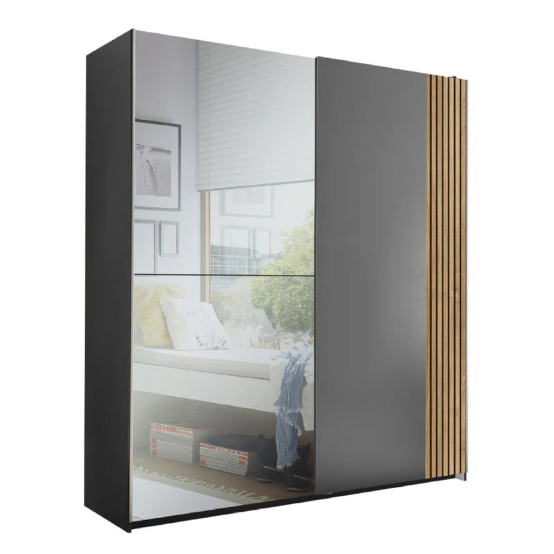Berno Sliding 2 Door Wardrobe With Mirror