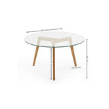 Bryant Round Glass Coffee Table