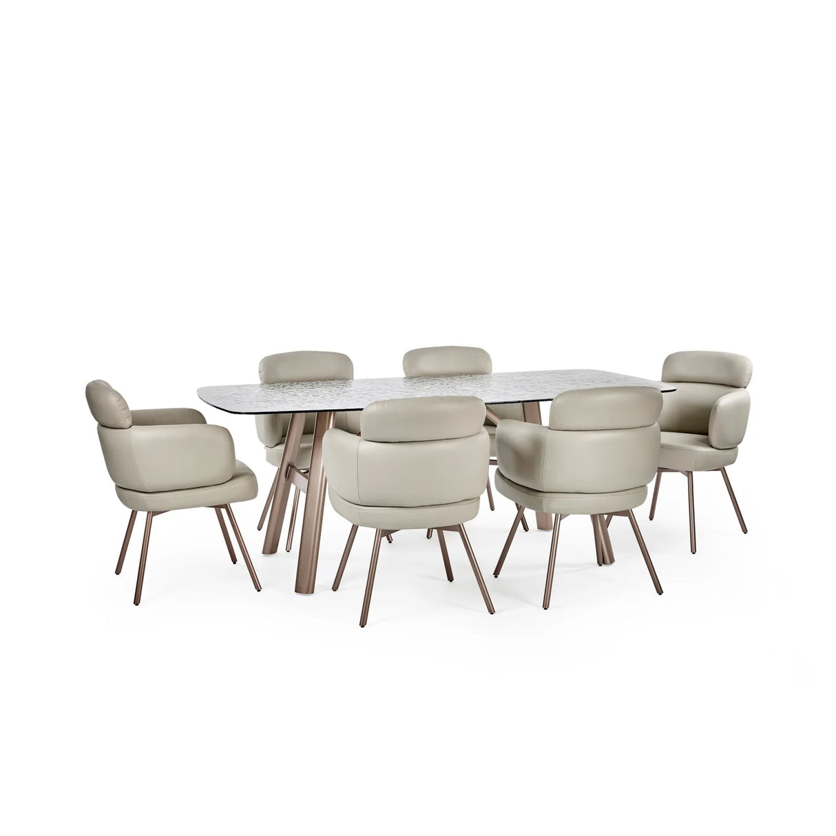 Set of 2 Callisto Swivel Dining Chairs