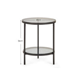 Chicago Circular Lamp Table With Shelf