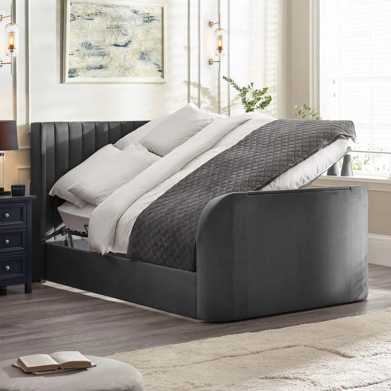 Clara Side Lift-Up Ottoman Storage Tv Bed