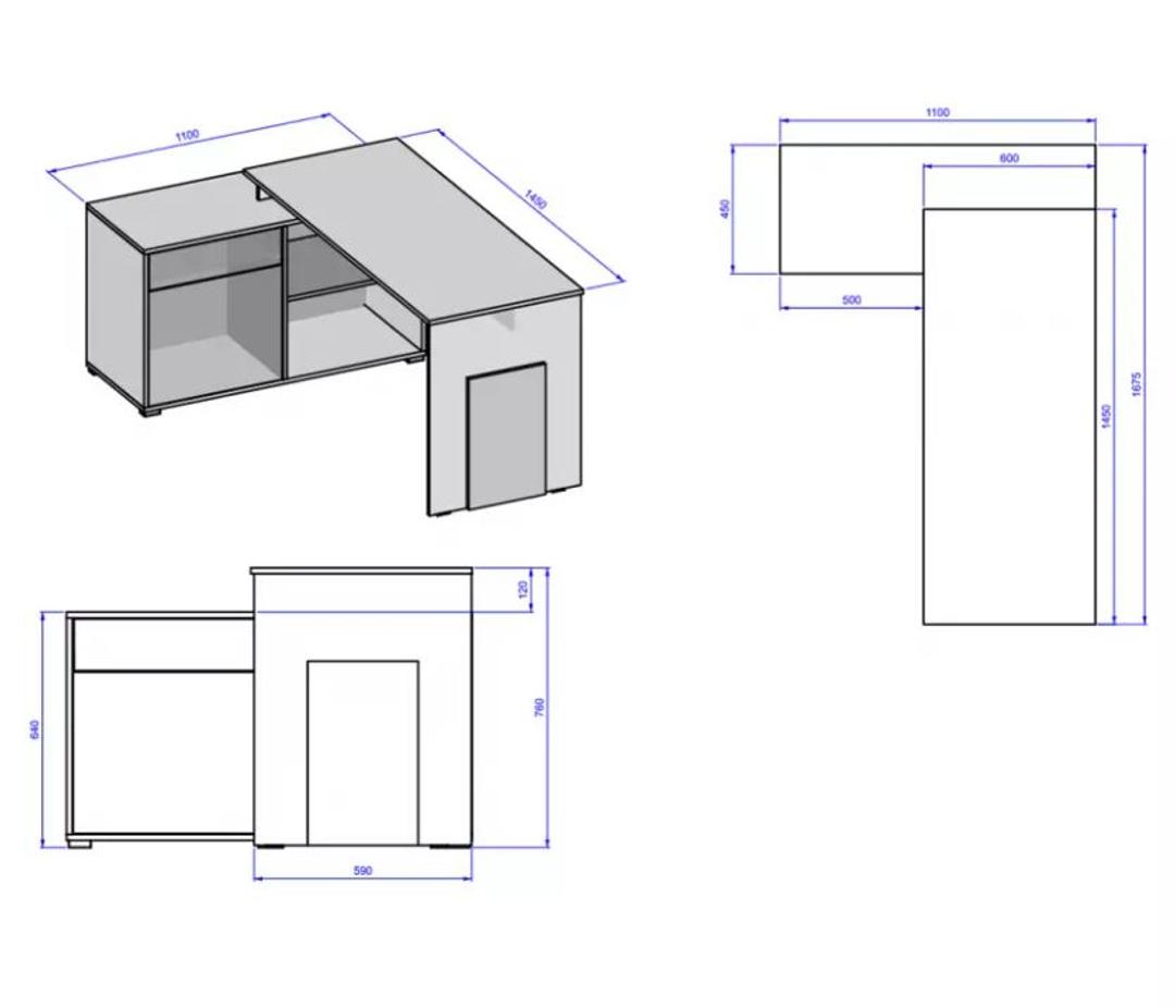Como 60 Corner Desk 110cm