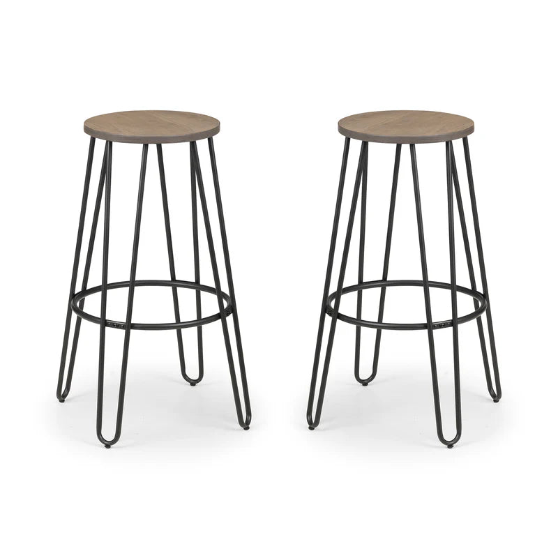 Dalston Round Bar Stools (Set of 2)