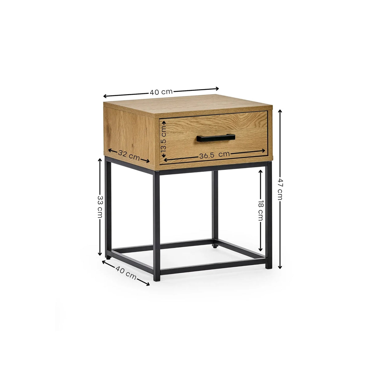 Harlow 1 Drawer Bedside