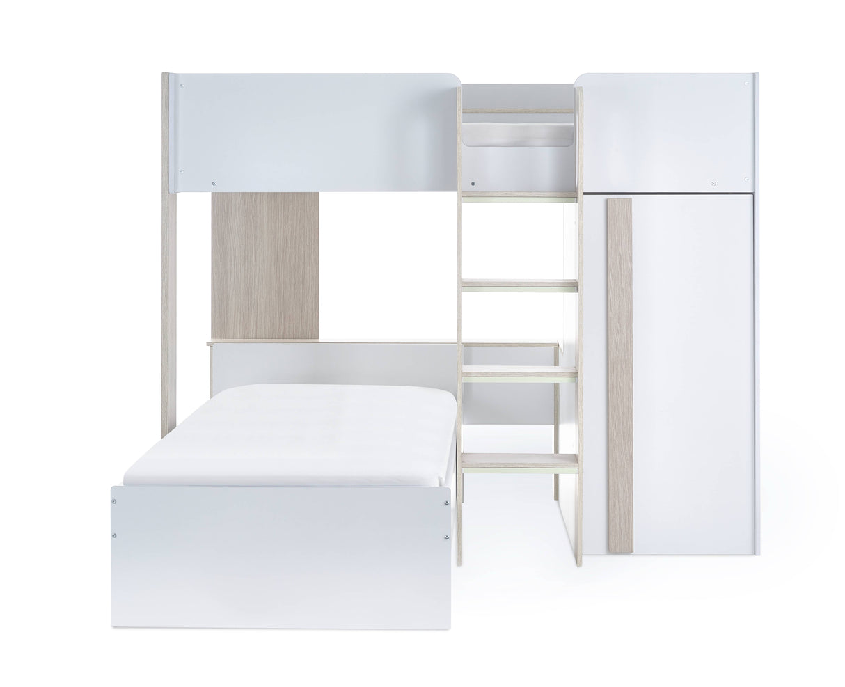 Horizon Bunk Bed - Pale Wood And White