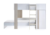 Horizon Bunk Bed - Pale Wood And White