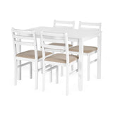 Keats Rectangular Table with 4 Chairs Dining Set