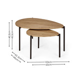 Lorette Teardrop Nesting Coffee Table