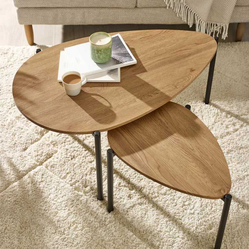 Lorette Teardrop Nesting Coffee Table
