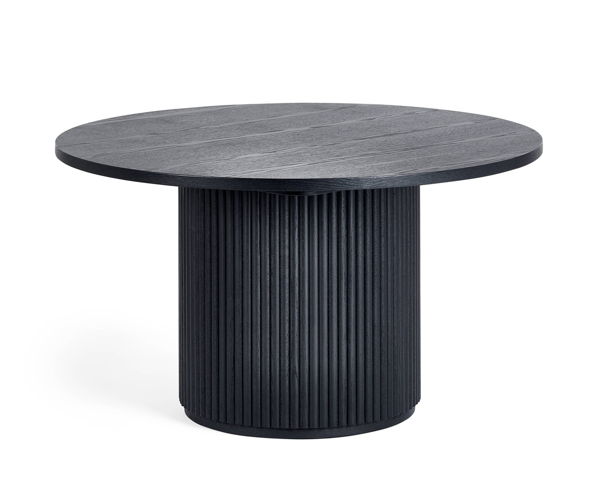 Louis Black Fluted Round Coffee Table