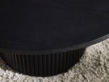 Louis Black Fluted Round Coffee Table