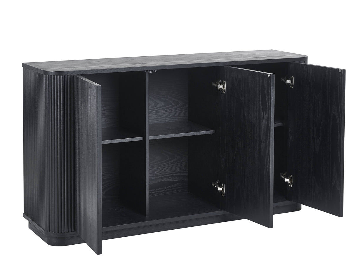 Louis Black Fluted Sideboard