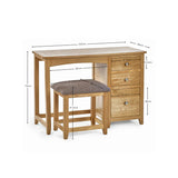 Mallory Single Dressing Table and Stool
