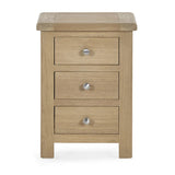 Memphis Limed Oak 3 Drawer Bedside