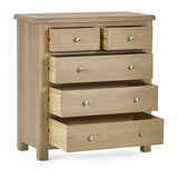 Memphis Limed Oak 3 + 2 Drawer Chest