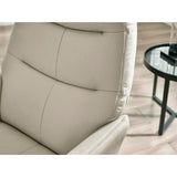 Priya Grey Faux PU Leather Recliner Chair and Stool