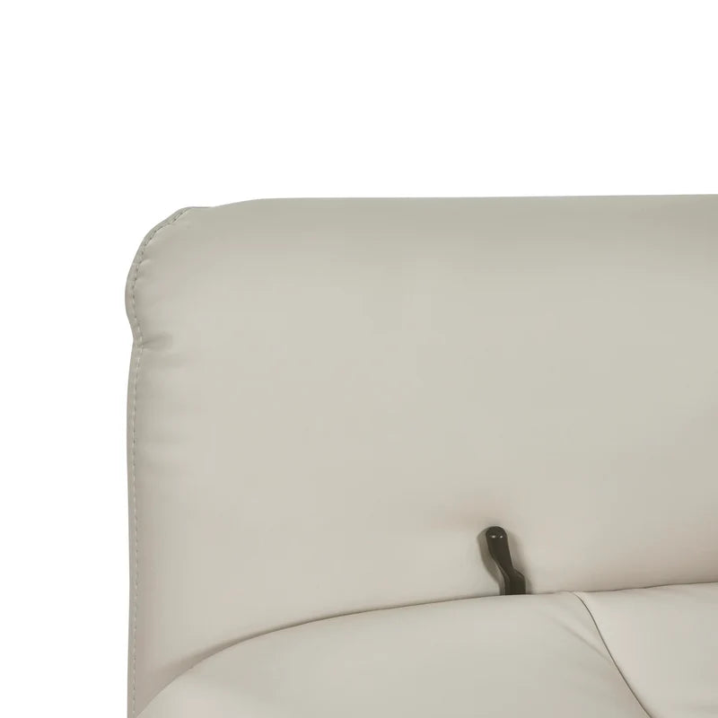 Priya Grey Faux PU Leather Recliner Chair and Stool