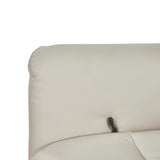 Priya Grey Faux PU Leather Recliner Chair and Stool