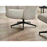 Priya Grey Faux PU Leather Recliner Chair and Stool
