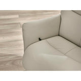 Priya Grey Faux PU Leather Recliner Chair and Stool