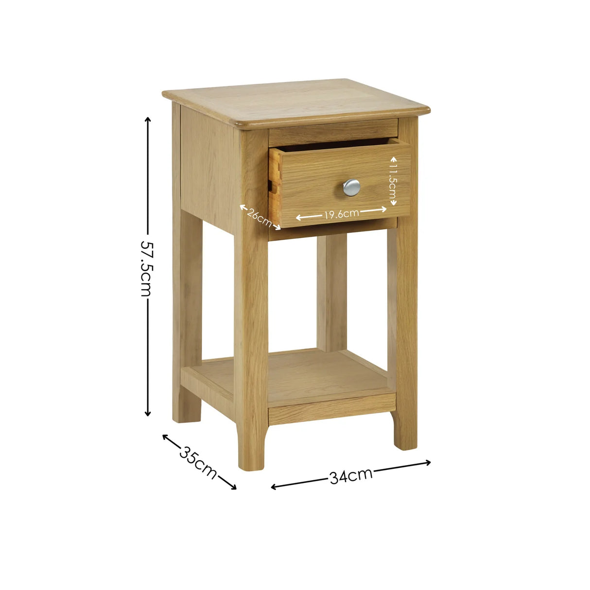 Somerset 1 Drawer Bedside