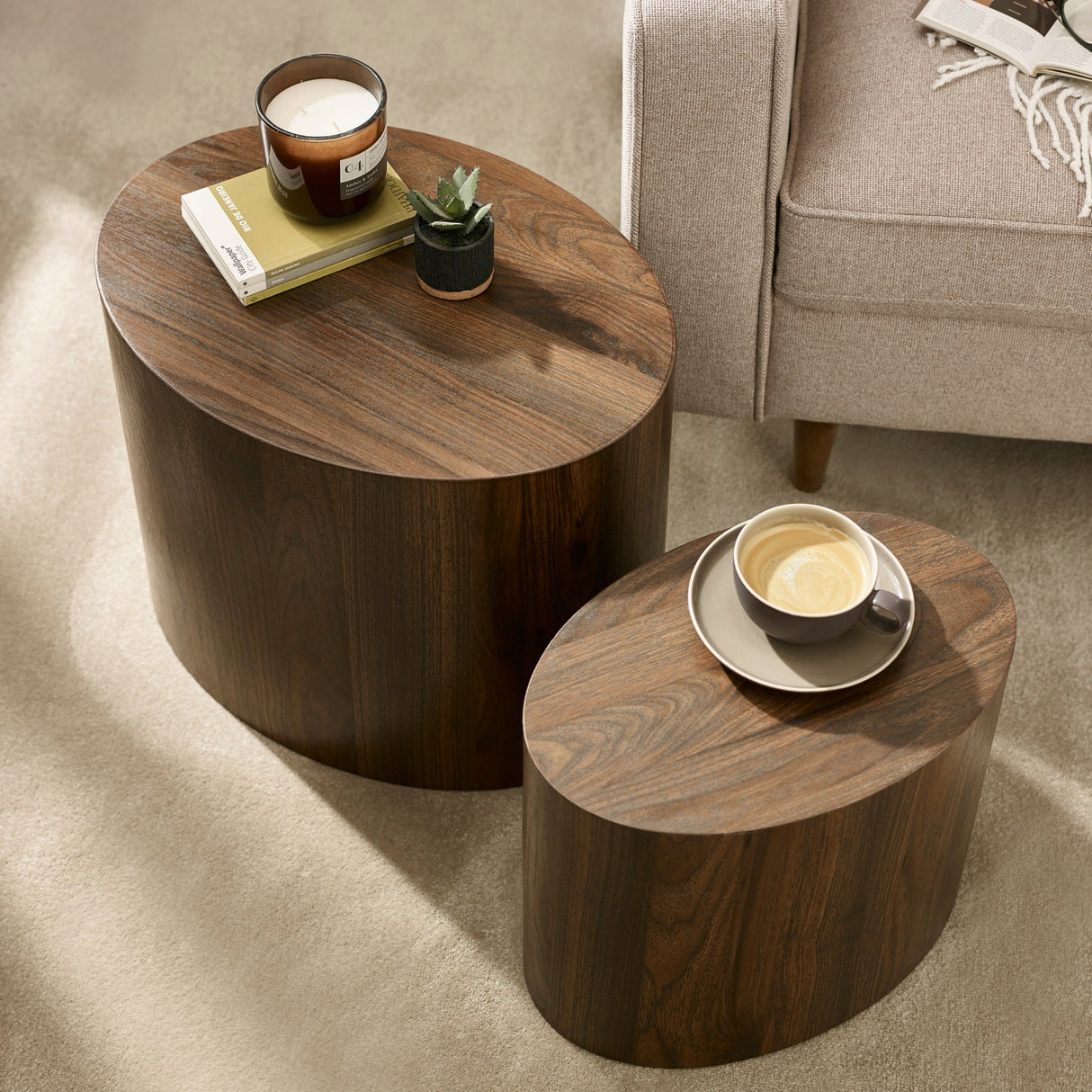 Toba Oval Nest of Tables