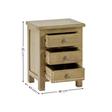 Windsor 3 Drawer Bedside