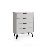 Alba 4 Drawer Wide Chest - Silk Grey